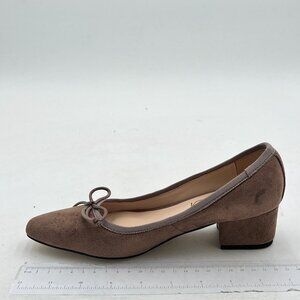 FOWT Cute Round Toe Handmade Bowtie Women's Chunky Heels Pumps Shoes